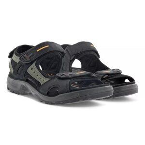 NIB MEN’S ECCO YUCATAN BLACK WATER SANDALS -  069564-50034